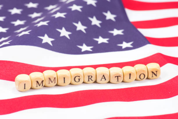 istock American flag and immigration 840102950