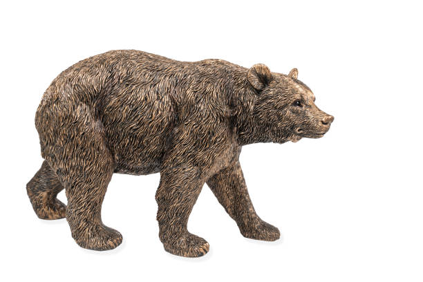 istock Bronze statue of a brown bear 840103734