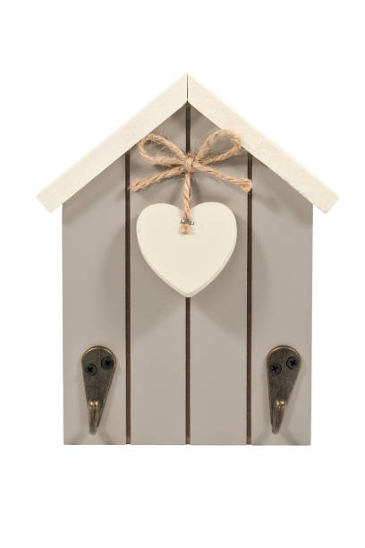 Decorative small house with heart and hooks