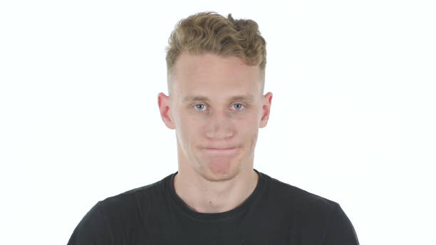 istock Shaking Head, No by Young Man on White Background 840109090