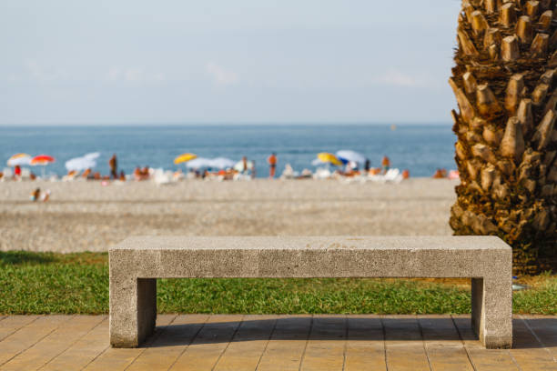 istock bench  near beach and seaside 840109458