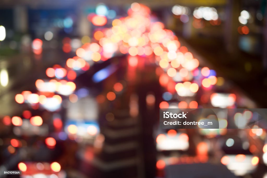 City Street Blurry Photo Night City Lifestyle Blurry Background Stock Photo  - Download Image Now - iStock