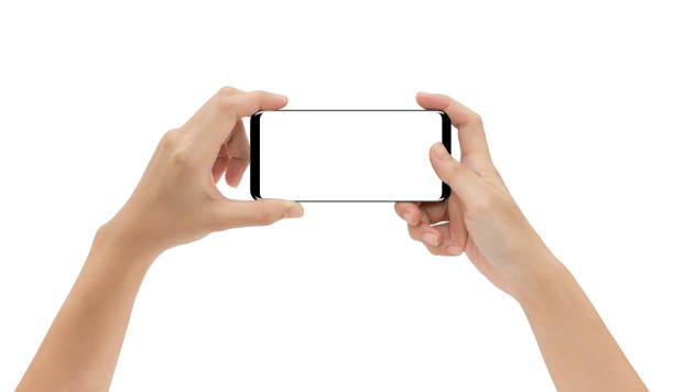 istock mock-up phone in hand holding isolated on white background clipping path inside 840109588
