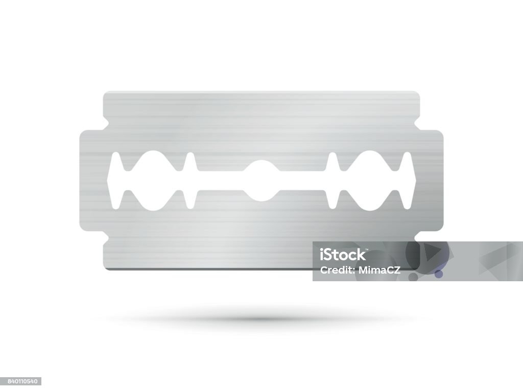 End Perspective Razorblade Steel Razor Blade Stock Illustration - Download Image Now - Acute Angle ...