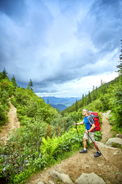 istock Hiking in the mountains in the summer with a backpack. 840113910