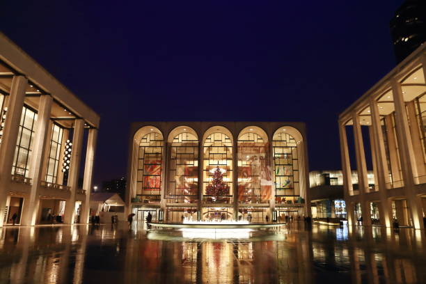 Christmas's tree at Lincoln Center stock photo