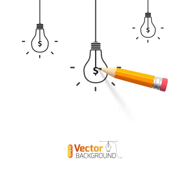 Vector illustration of Business illustration on the theme of money and attracting investment