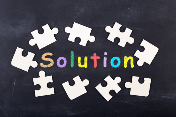 istock Business creative idea concept - inscription and jigsaw blocks on the blackboard 840158420