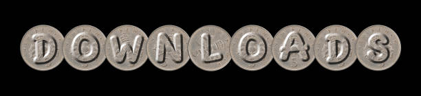 istock DOWNLOADS  – Five new pence coins on black background 840158582