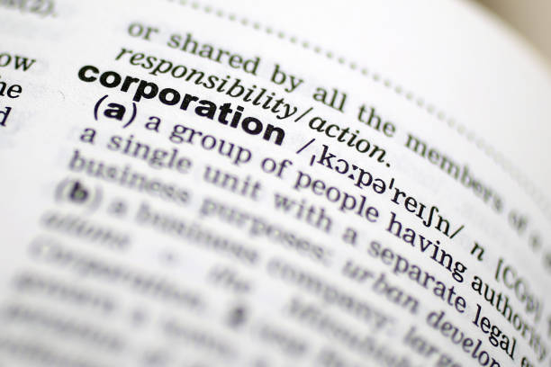 istock Image of dictionary word: Corporation 840159512