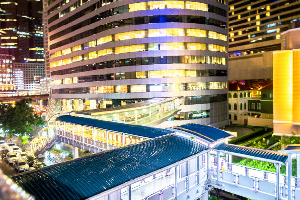 istock Night in Bangkok is still going on Building light 840166048