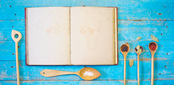 istock cookbook with wooden spoons and spices, 840166926