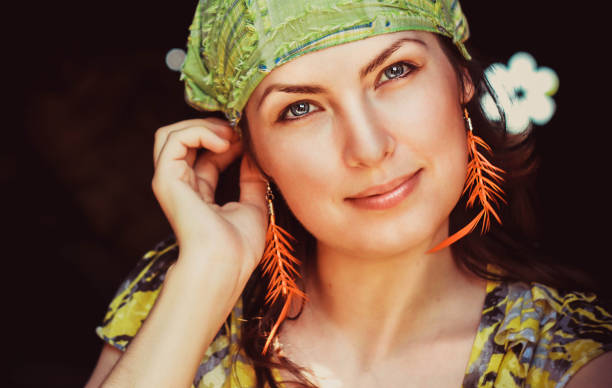 istock Beautiful young woman hippie 840173490