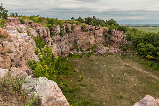 A scenic cliff landscape that was once a rock quarry.