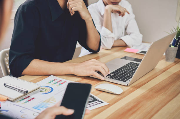 istock The team that helps brainstorm work. To achieve the goal, Concept  teamwork that has the technology to make it faster. 840184658