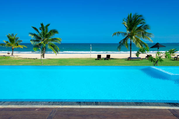 istock swimming pool in hotel Thailand 840187196