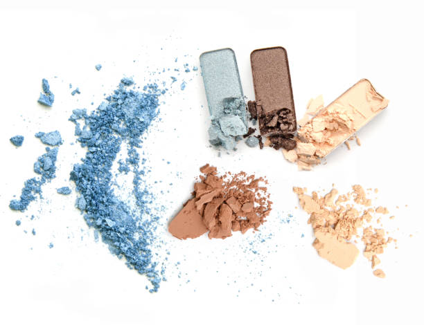 istock Crushed makeup on white background. The eye shadows. 840192026