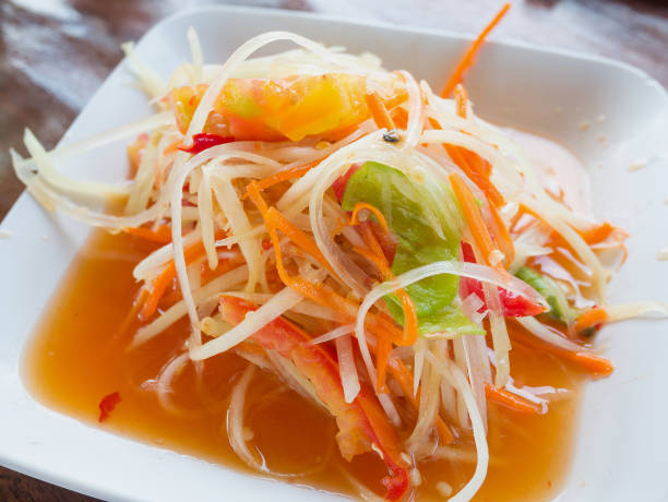 istock Pregnant papaya salad (Som tum Thai) 840198522