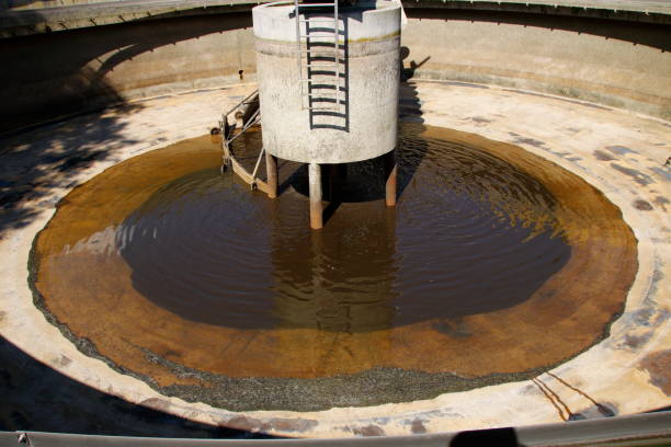 istock Post-clarification basin of a sewage treatment plant 840201276