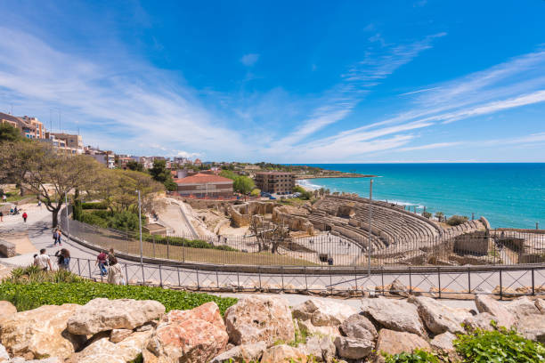 Roman Amphitheater, Costa Daurada, Catalunya. Copy space for text