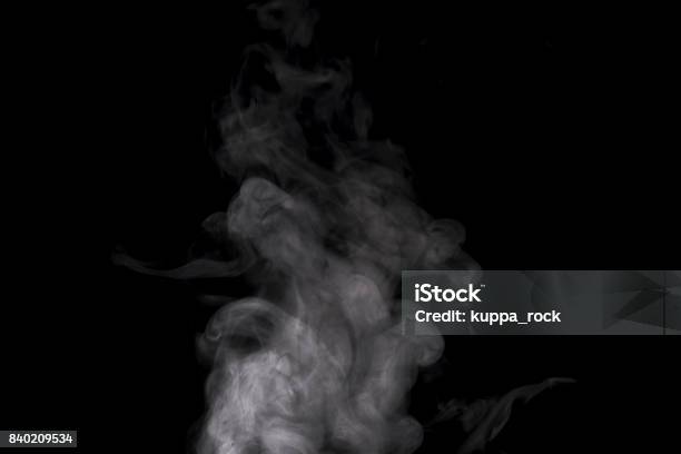 Steam Material Of Photo Synthesis Stock Photo - Download Image Now - Steam, Black Background, Material