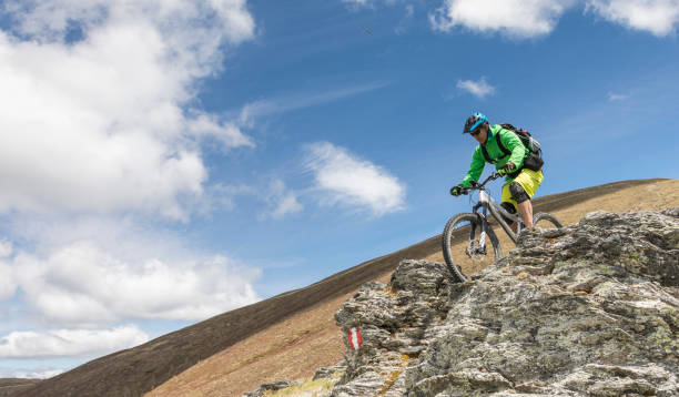 istock Mountainbiking on the bolder rock, Austria. 840216030