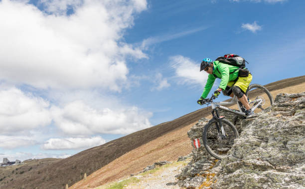 istock Boulder rock mountainbike downhill, Austria. 840217088