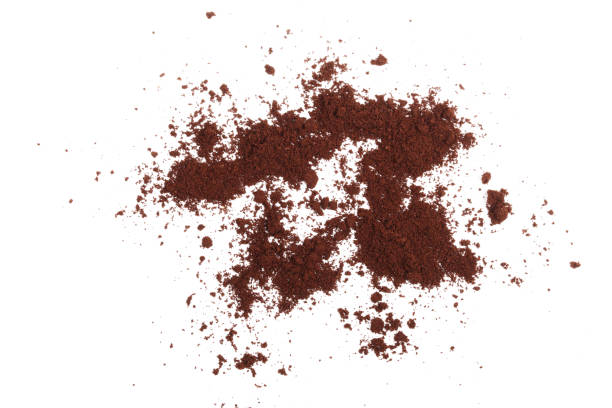 istock Pile of powdered, instant coffee isolated on white background, top view 840231524