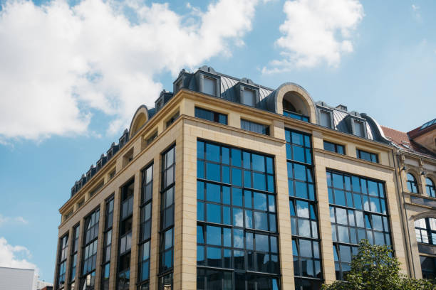 istock shopping building with glass facade and marble ornaments 840237606