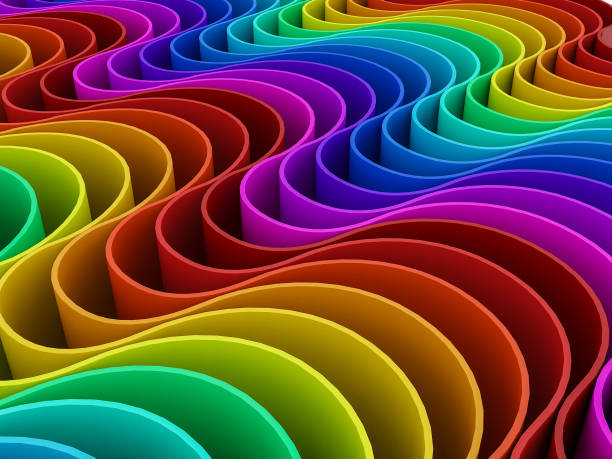 istock abstract colorful of curve rainbow  background,3d 840241076