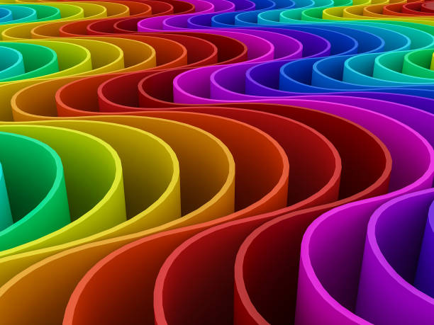 istock abstract colorful of curve rainbow  background,3d 840241084