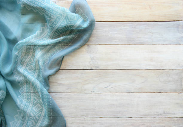 woven blue cloth with beading - blurred