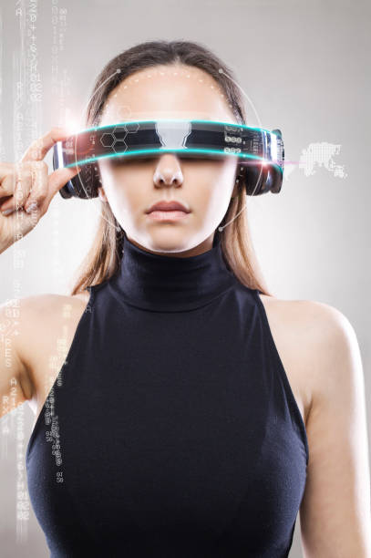istock Woman with smart glasses 840246876