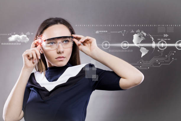 istock Woman with smart glasses 840246982