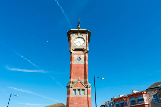 morecambe uhrturm - morecombe bay stock-fotos und bilder