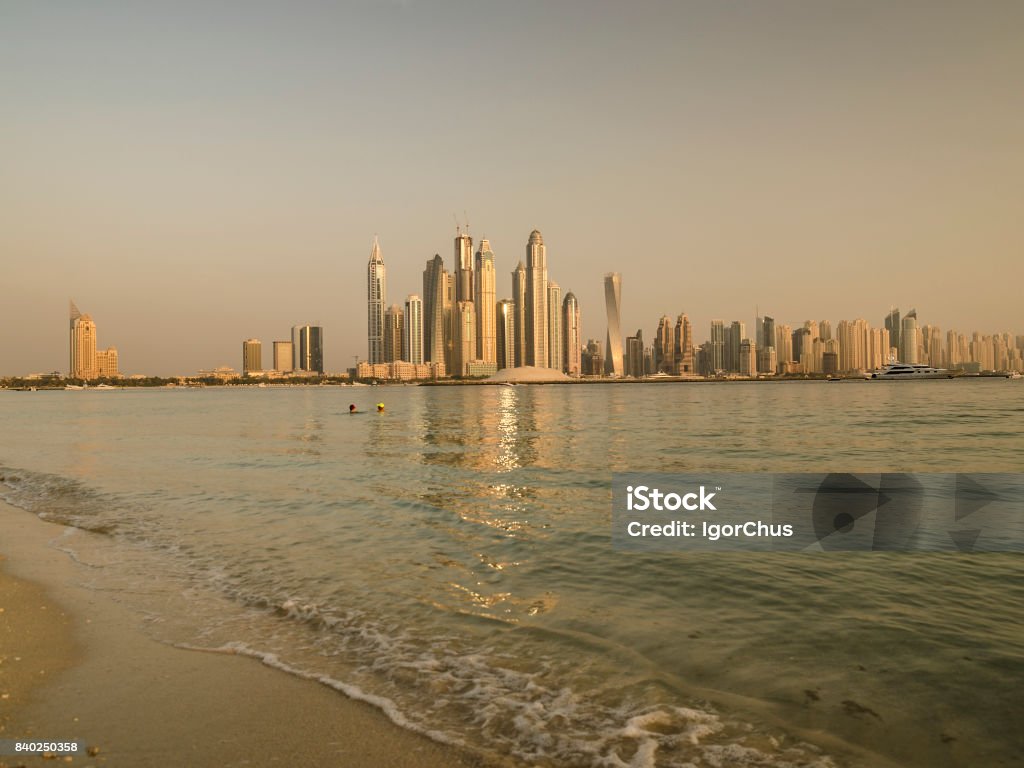 Beach in dubai Arabia Stock Photo