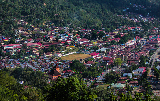 Vista Sawahlunto mina ciudad de Cemara pico photo