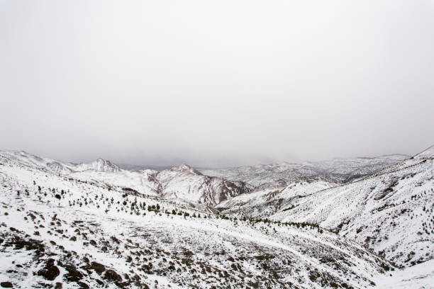 istock Atlas mountains covered in snow, Morocco 840264474
