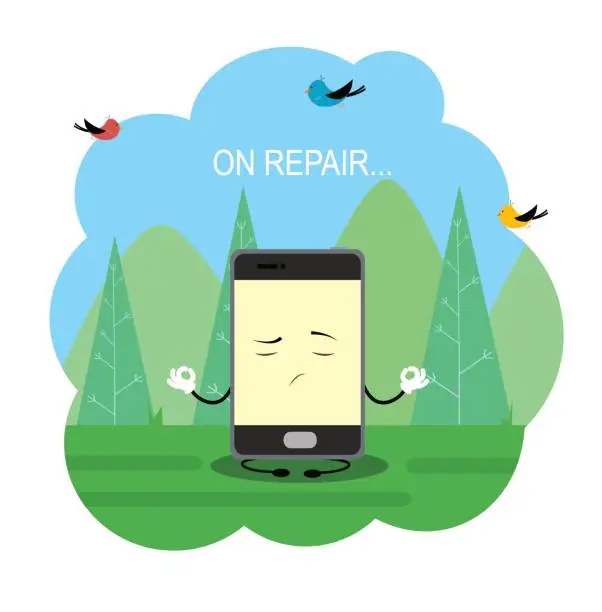 Vector illustration of Update smartphone app