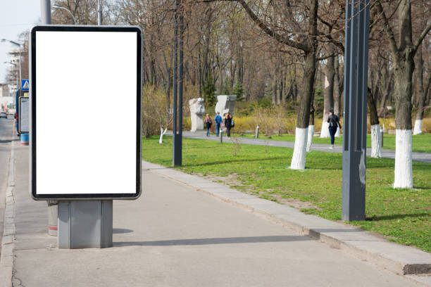 istock Empty billboard or lightbox on city street 840279426