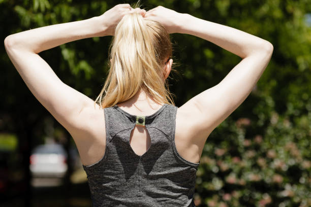 istock Back view of woman resting after exercise 840288872