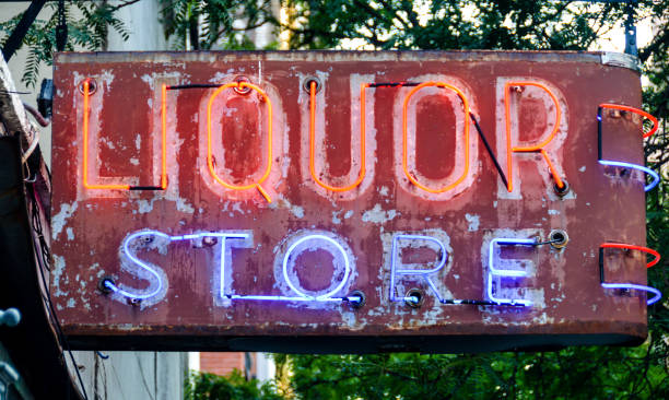Vintage liquor store sign