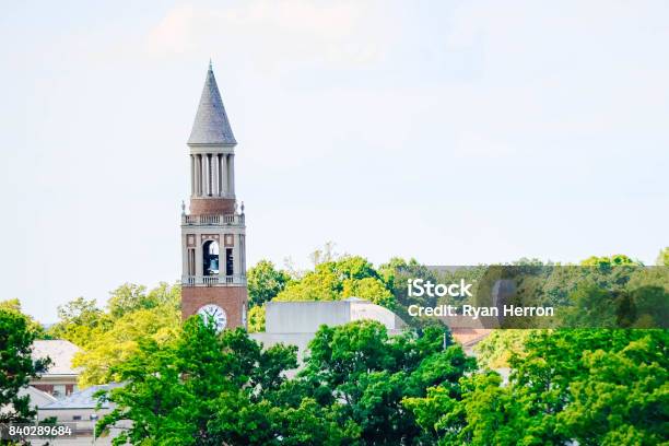 University Of North Carolina Bell Tower Stock Photo - Download Image Now - Chapel Hill, North Carolina - US State, University