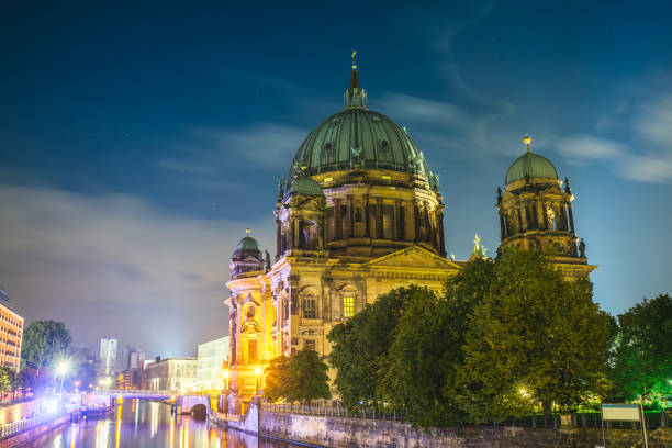 istock berliner dom at night with spree river 840293600