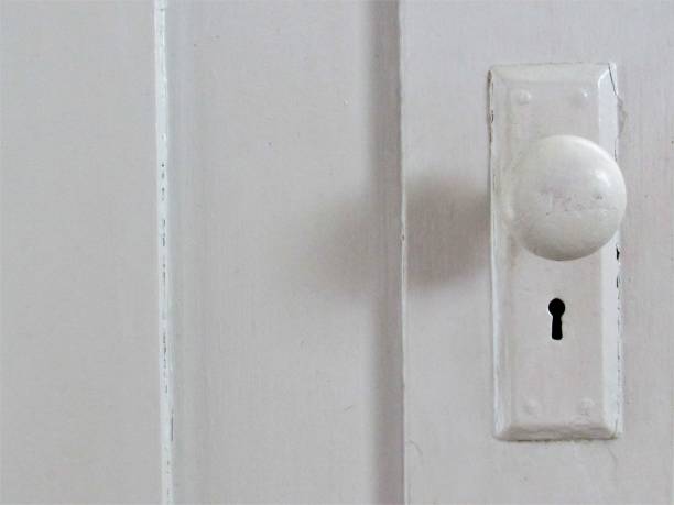 istock White door with doorknob 840303940