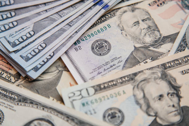 istock Background with money american dollar bills 840319404