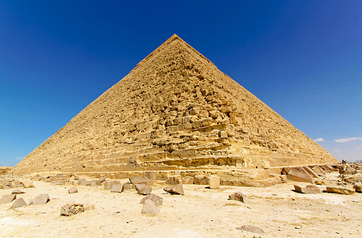 Pyramid of Chefren in Giza at sunny day