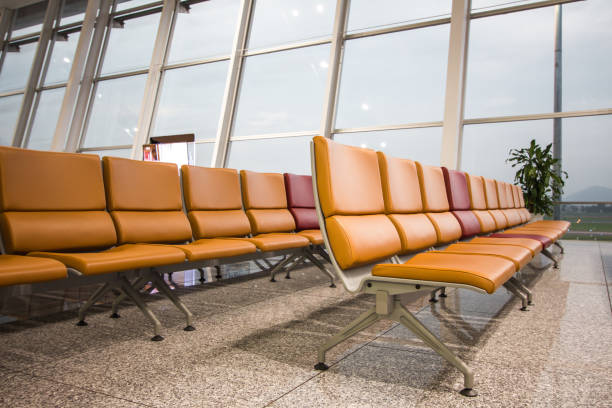 istock Waiting chair airport 840336840