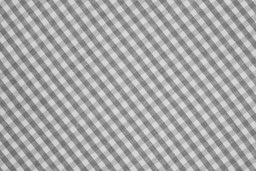 gray and white color checkered fabric background texture