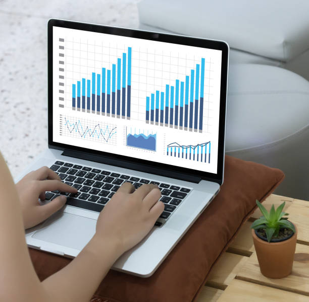 istock Statistics Analysis Business Data Diagram Growth Increase Marketing Concept , digital tablet and graph financial with social network diagram 840379234